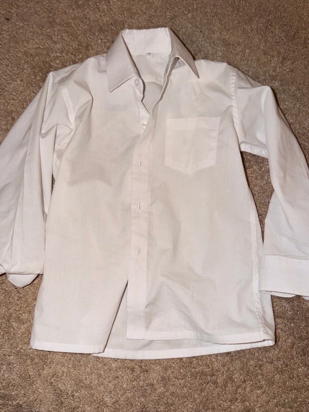 Classic Boys White Button-Up Shirt